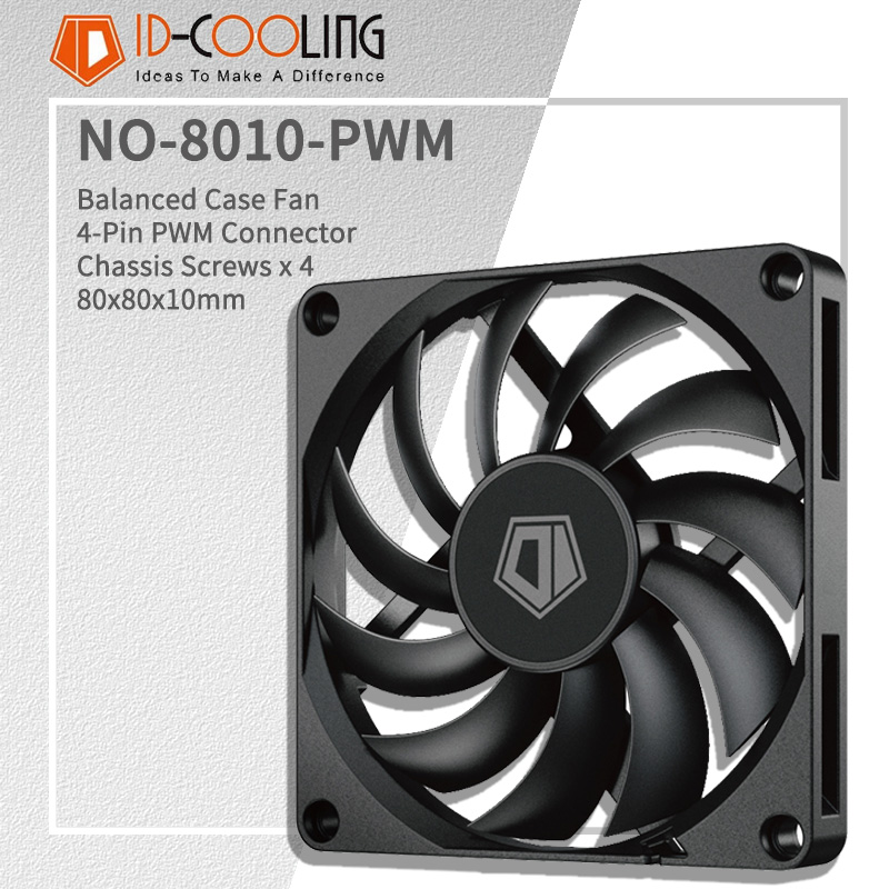 Esports Gaming Fan - ID-COOLING NO-8010-PWM 80MM PC ファン 800-3000RPM