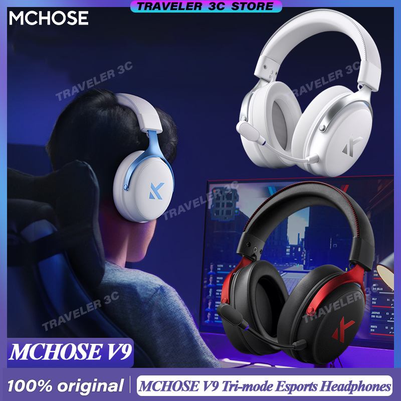 Esports Gaming Headset - オリジナル MCHOSE V9 プロカスタマイズされたゲーミングヘッドフォントライモード E スポーツイヤホン高解像度音楽アクティブノイズリダクションヘッドセット