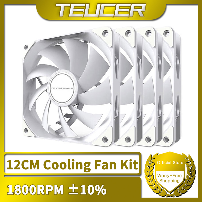 Esports Gaming Fan - Tucer-冷却ファンキット,4ピン,12cm,1800rpm,4ピン,冷却システム,PC,CPU,ファン,120mm