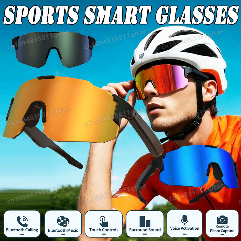 Gaming Glasses Blue - サイクリングスマートグラスカメラ Bluetooth 通話手ぶれ防止サングラス男性女性スマートオーディオグラス防水音楽防風ガラス