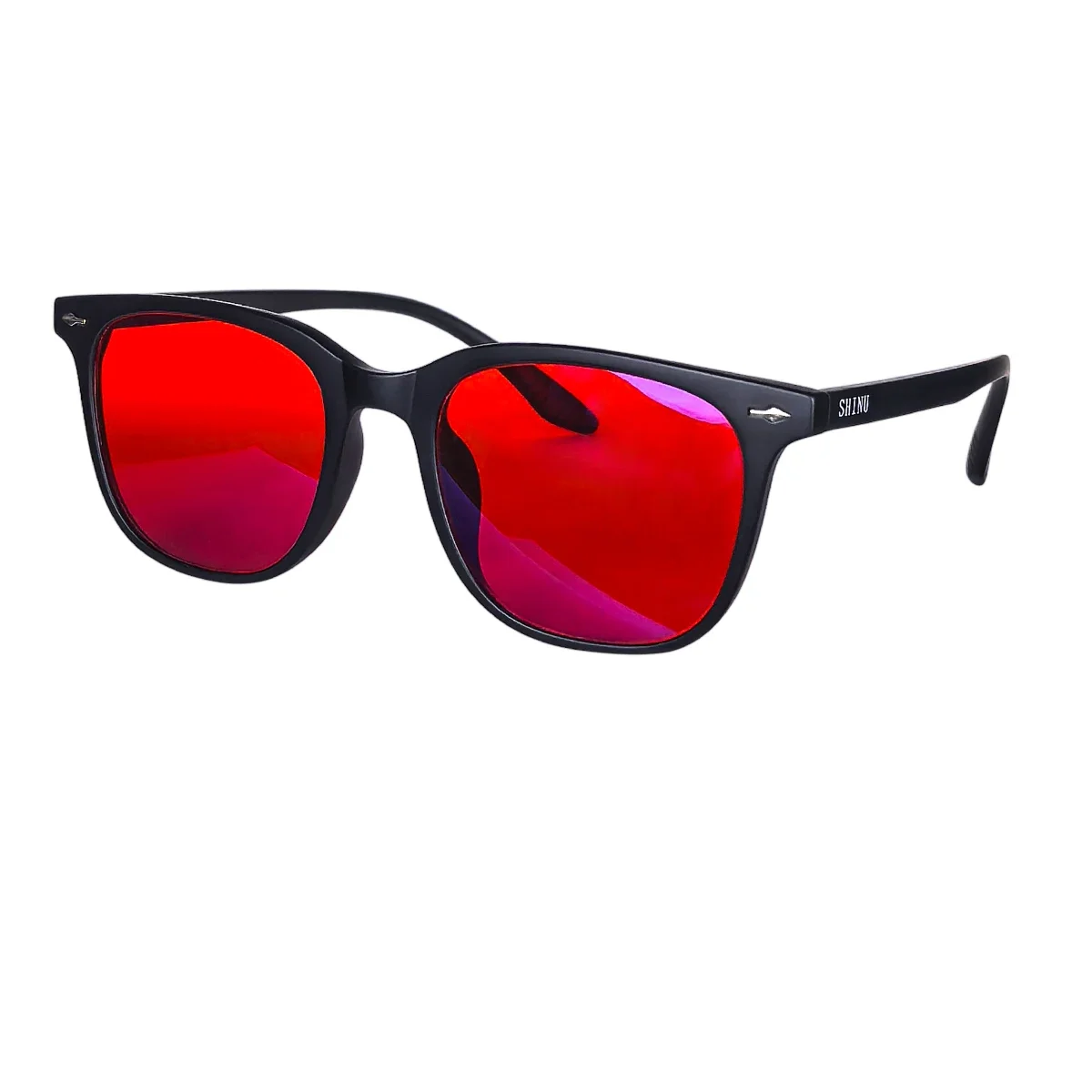 Gaming Glasses Blue - SHINU ブルーライトブロックコンピュータメガネ赤色レンズより良い睡眠のためのオレンジレンズ長時間ゲームレストメガネ男性女性