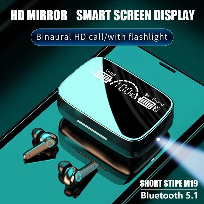Esports Gaming Phone - M19 Bluetooth イヤホンワイヤレスゲーミングタッチヘッドフォン e スポーツデジタルディスプレイスポーツヘッドセットミニ便利な持ち運びイヤープラグ