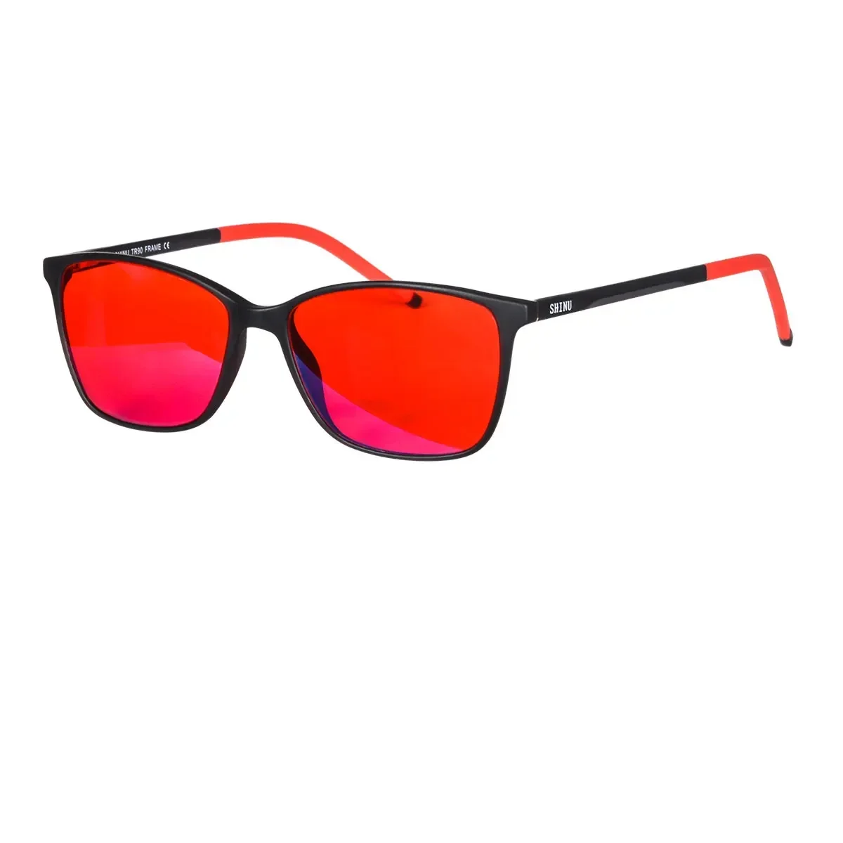 Gaming Glasses Blue - 女性用コンピューター老眼鏡,ブルーライトブロック,レッドレンズ,睡眠用100% ブロック,ロング,99%