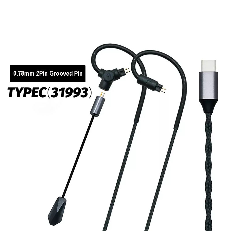 Esports Gaming Headset - 0.78 QDC MMCXゲーミングイヤホンケーブル 3.5mm Type C