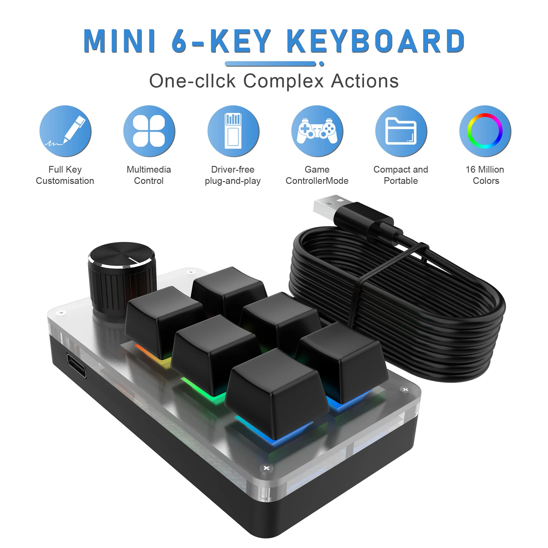 6 キー 1 ノブ RGB プログラミングマクロゲーミングノ - Elgato Stream Deck のレビューと価格