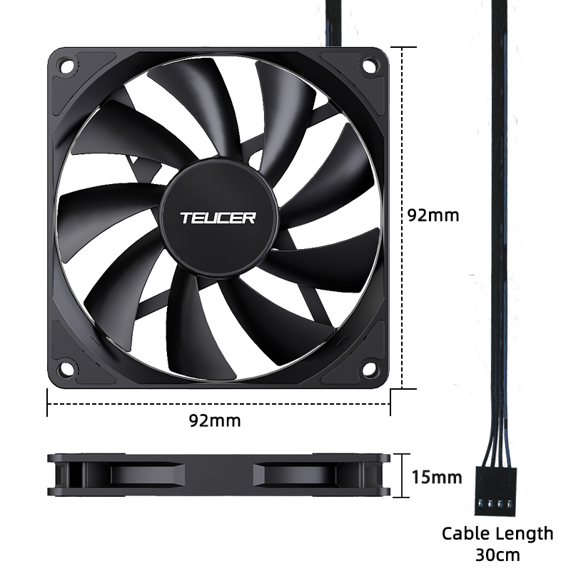 TEUCER UT-9015 PC ケース冷却ファン PWM - Esports Gaming Fan のレビューと価格