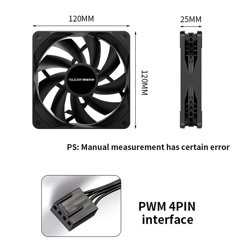 Tucer-冷却ファンキット,4ピン,12cm,1800rp - Esports Gaming Fan のレビューと価格