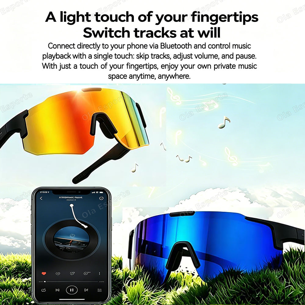 サイクリングスマートグラスカメラ Bluetooth 通話手 - Gaming Glasses Blue のレビューと価格