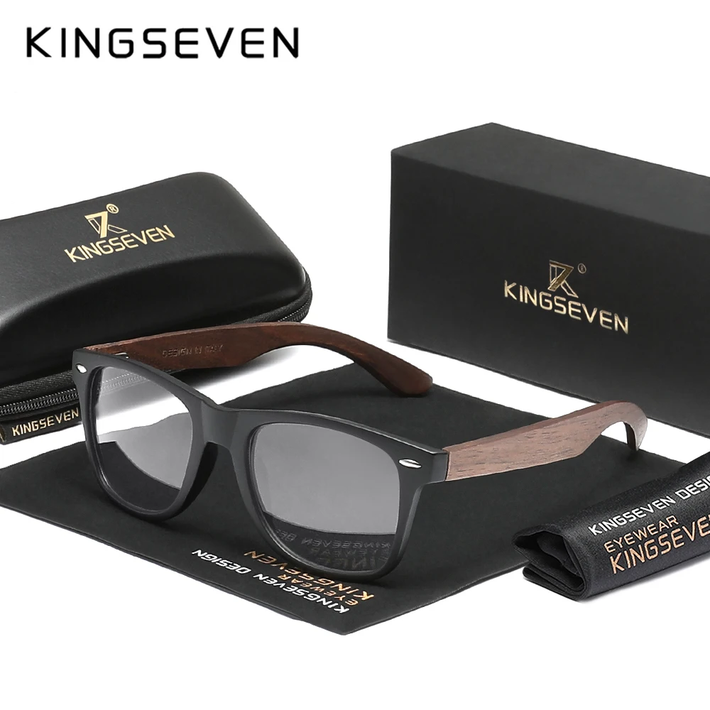 KINGSEVEN クラシック木製ブルーライトブロックメガネ - Gaming Glasses Blue のレビューと価格
