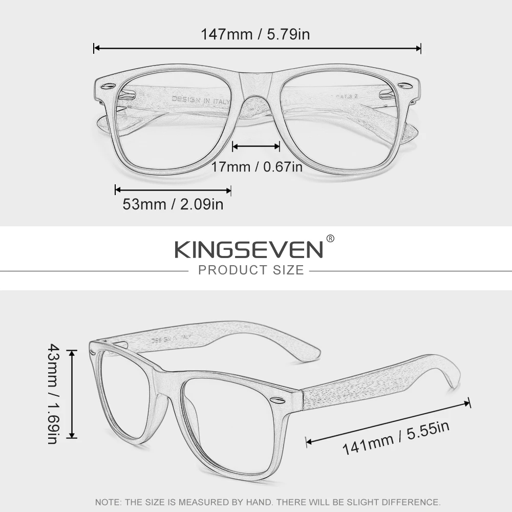 KINGSEVEN クラシック木製ブルーライトブロックメガネ - Gaming Glasses Blue のレビューと価格
