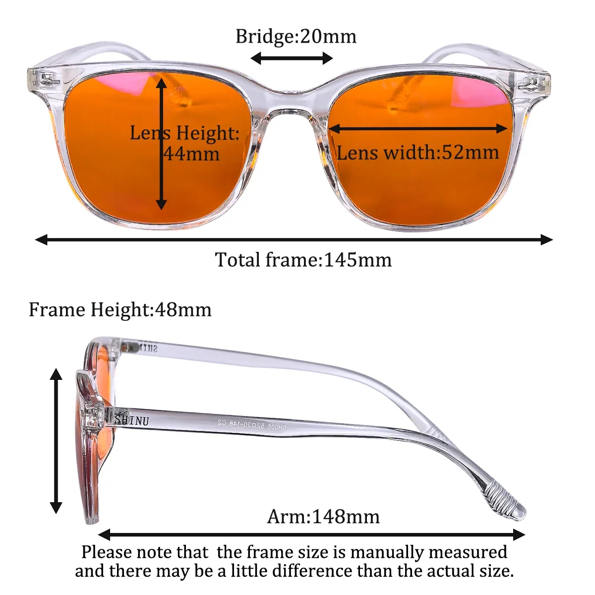 SHINU ブルーライトブロックコンピュータメガネ赤色レンズ - Gaming Glasses Blue のレビューと価格