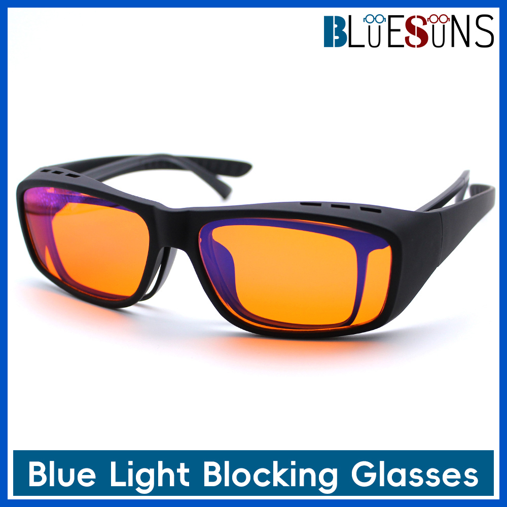 オレンジと黄色のレンズが付いた大きめサイズのブルーライトカッ - Gaming Glasses Blue のレビューと価格
