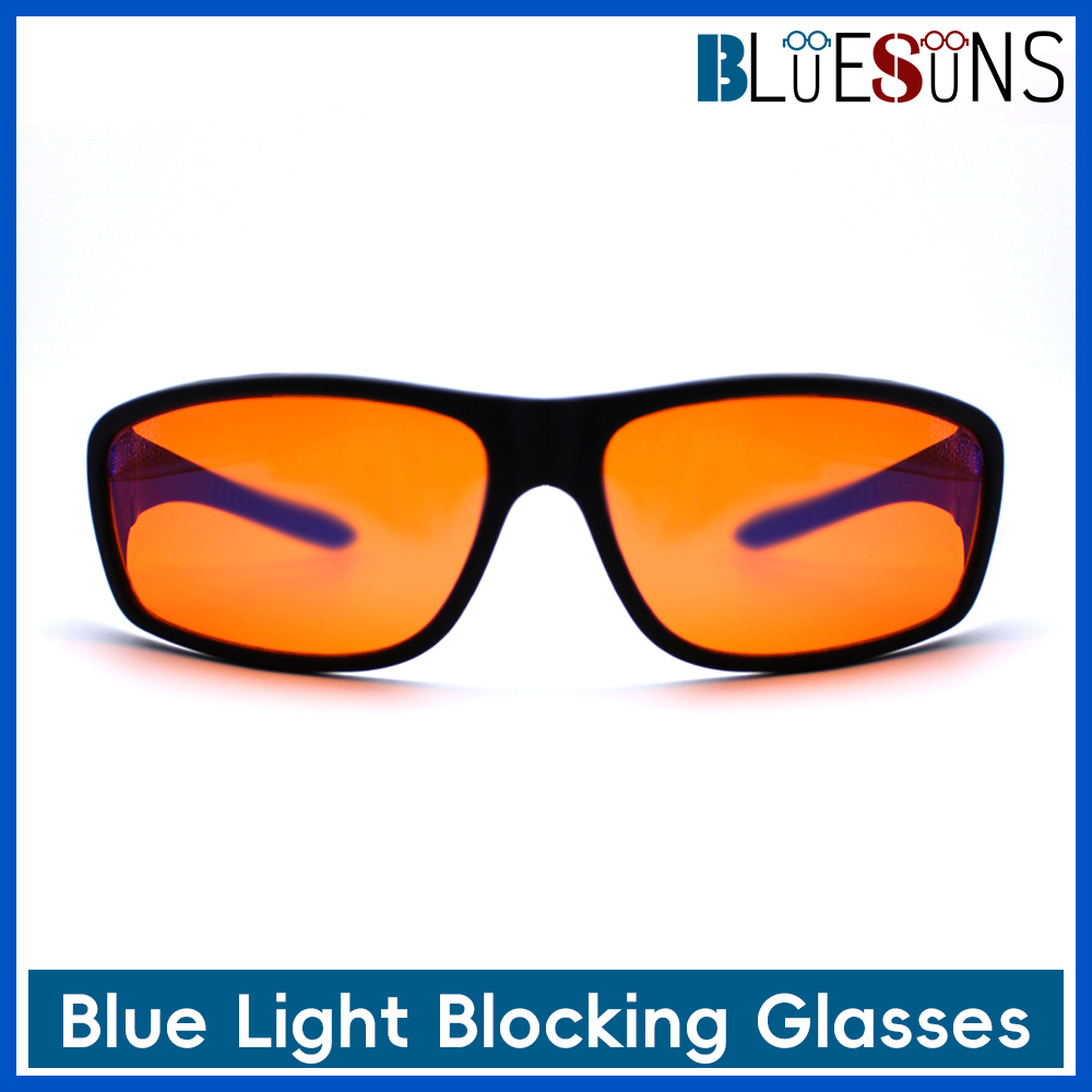 オレンジと黄色のレンズが付いた大きめサイズのブルーライトカッ - Gaming Glasses Blue のレビューと価格
