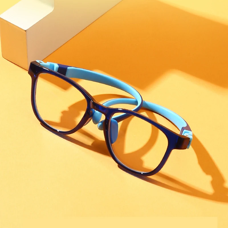 抗青色光子供メガネ正方形子供少年少女コンピュータ光学フレーム - Gaming Glasses Blue のレビューと価格