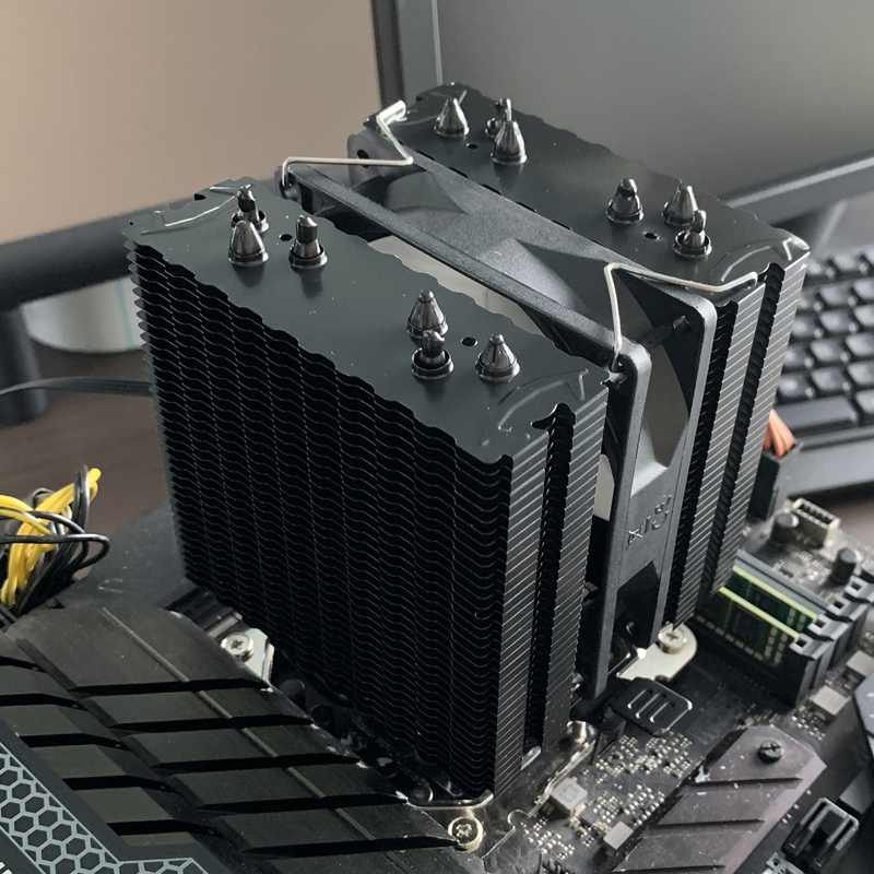 6本のヒートパイプ搭載CPU空冷クーラー、4ピンPWM RG - Esports Gaming Fan のレビューと価格