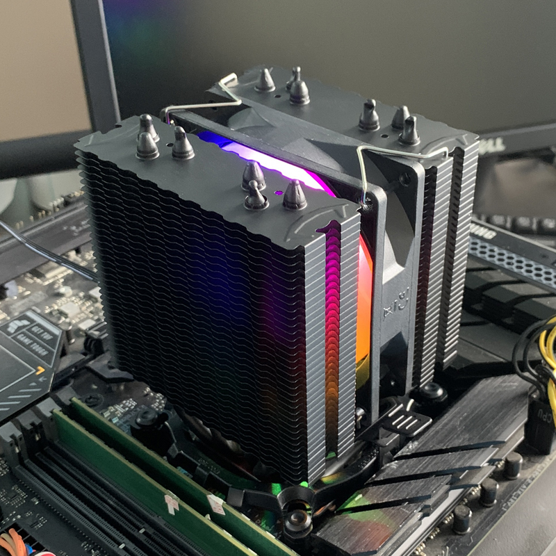 6本のヒートパイプ搭載CPU空冷クーラー、4ピンPWM RG - Esports Gaming Fan のレビューと価格