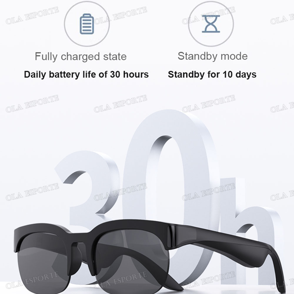 新型カメラ制御スマートグラス2026ミュージックサングラスヘ - Gaming Glasses Blue のレビューと価格