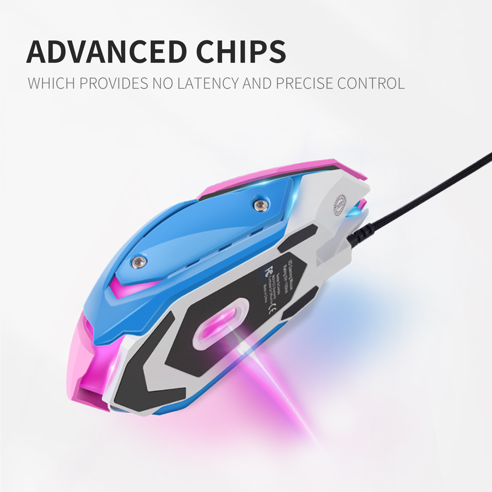 カラフルな光るサイレントゲーミングマウス、重量調整可能なUS - Esports Gaming Mouse Weight Adjustable のレビューと価格